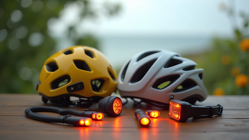 Cascos de seguridad y equipos reflectantes para cicloturismo